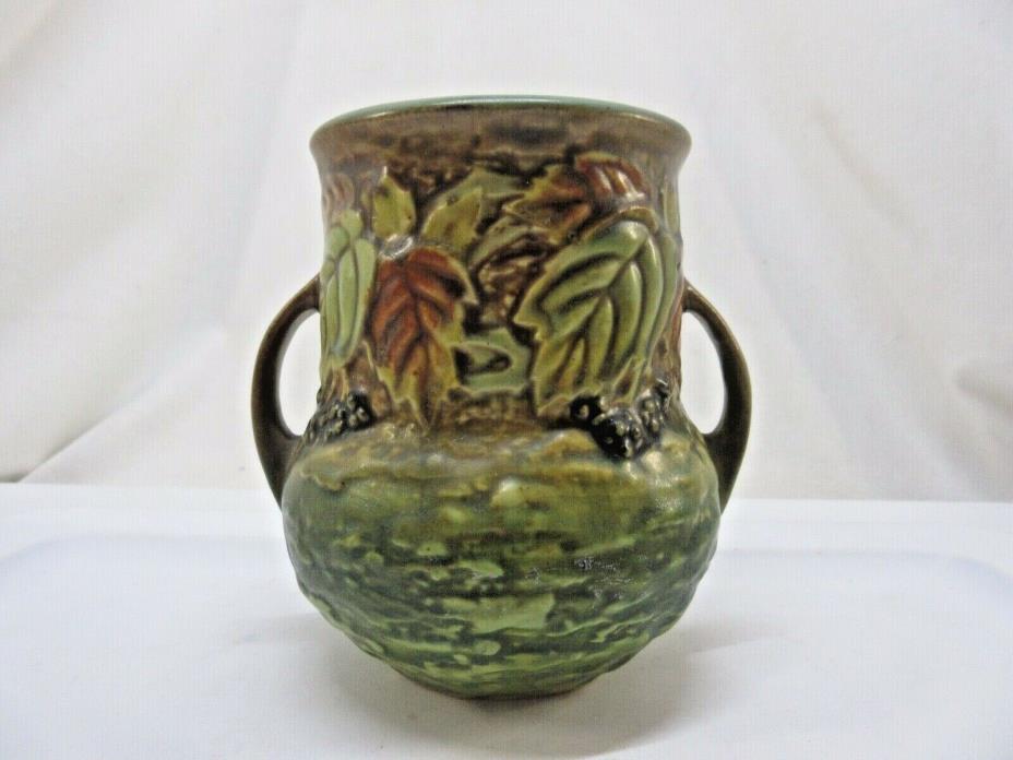 Roseville Pottery BLACKBERRY Double Handle Vase 570-5 Circa 1932 NICE!!