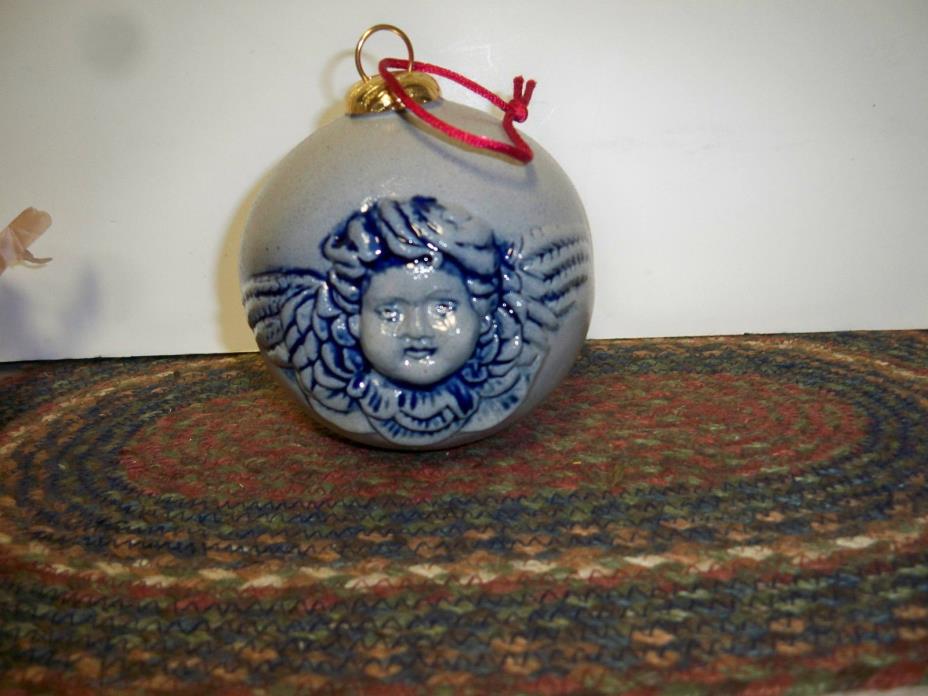 Rowe Pottery Works 1998 Cherub Ornament-Joy to the World - New