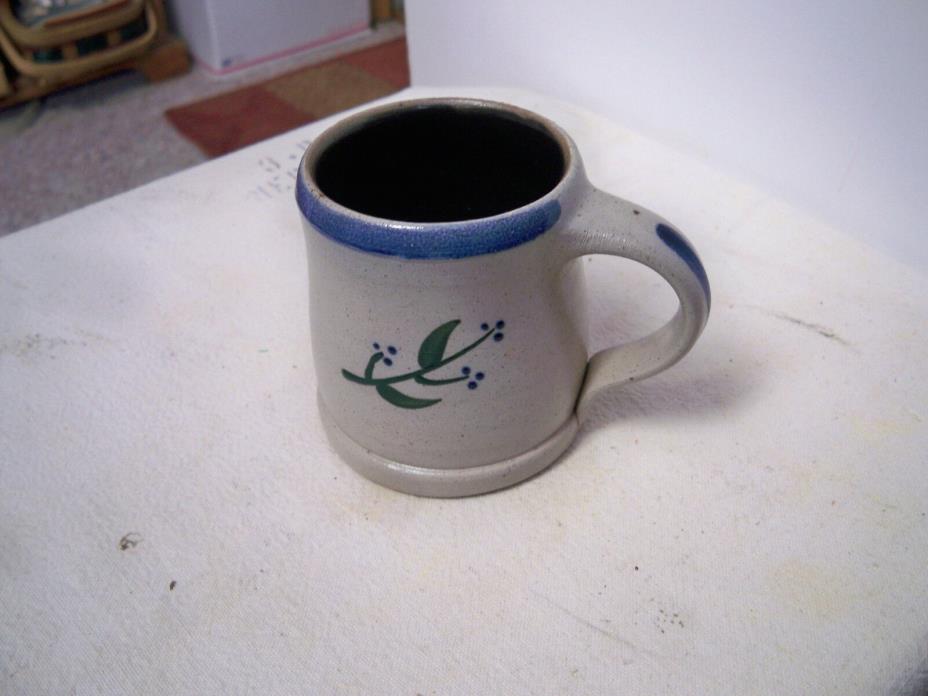 Rowe Pottery Works Coffee Cup-Blueberry Design-1998