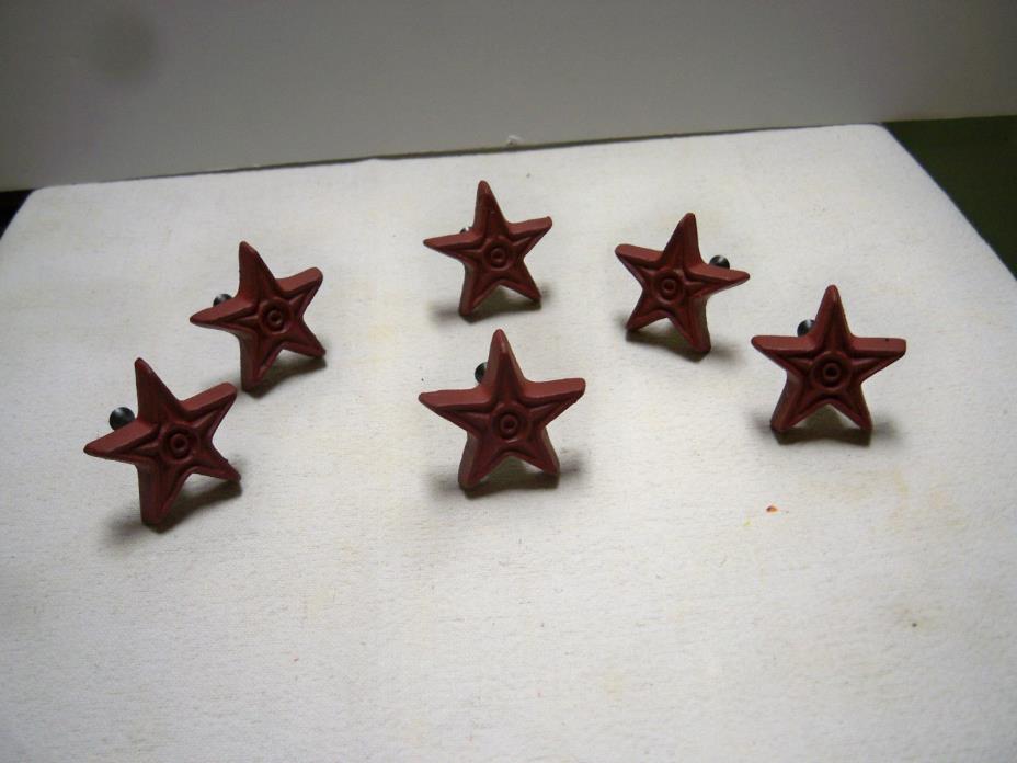 Cast Iron Stars - 1 1/2 inches - Red