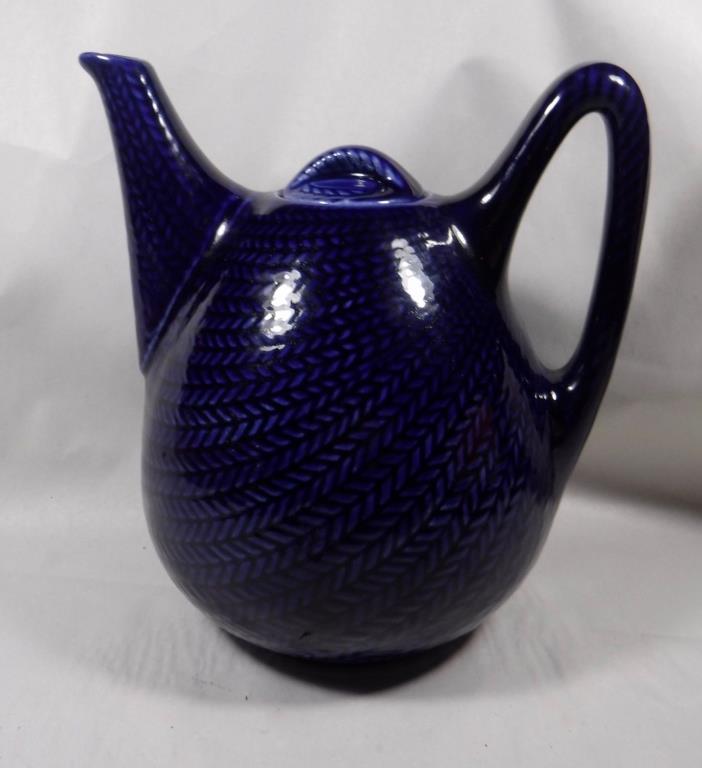 Rorstrand Sweden Bla Eld Blue Fire Pottery Hertha Bengtsson Teapot or Coffee Pot