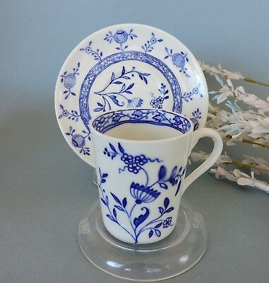blue onion type  Cup & Saucer  blue & white  Sweden
