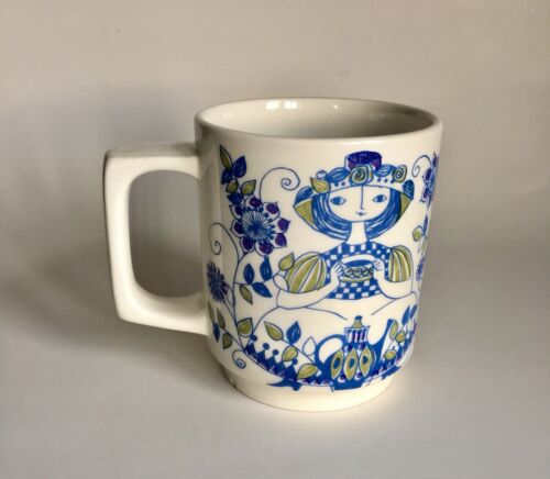 Figgjo Flint Turi Design Lotte Art Coffee Cup Mug Mid Century Danish Vintage