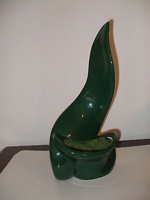 Dark Green Vase, Modern Design possible Frankoma 1950s