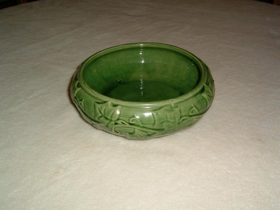 Vintage SNAWNEE USA Pottery #3025 Green Ivy Bowl or Planter 8