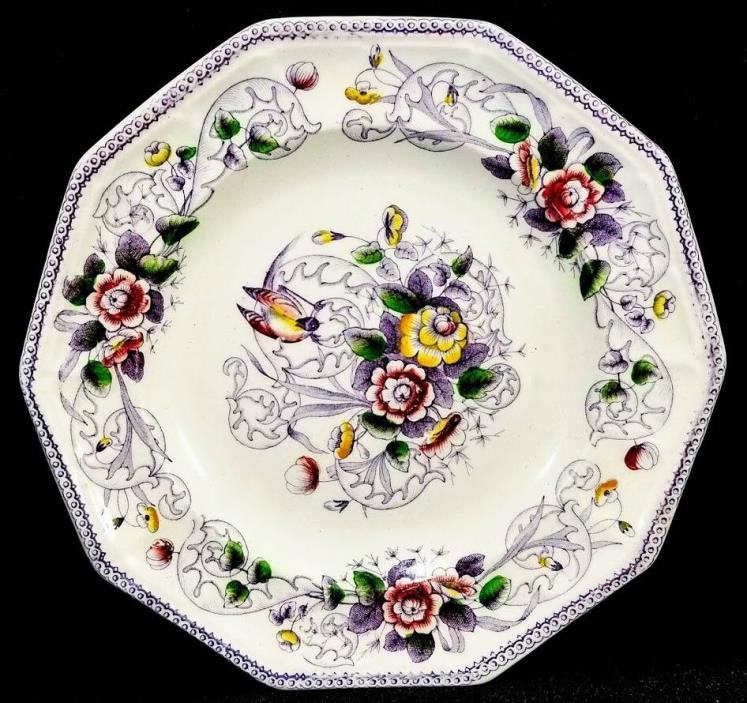 Antique 'Paradise' Transferware Plate by Livesley, Powell & Co, c. 1851-66