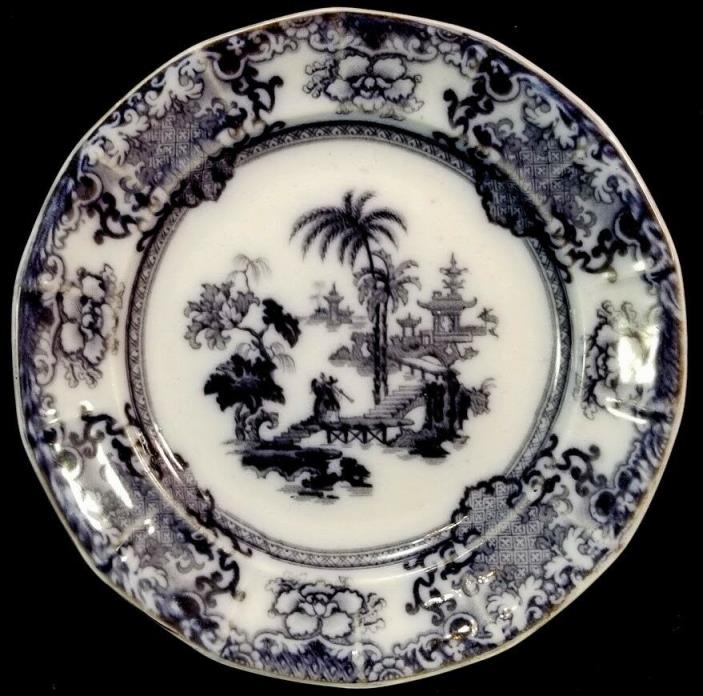 Antique 'Shapoo' Transferware Plate by T & R Boote, c. 1848