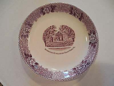 England Staffordshire Adams Potteries Plate Washington Headquarters Valley Forge