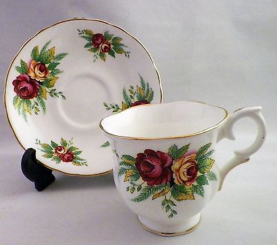 Staffordshire Rose Footed Cup & Saucer