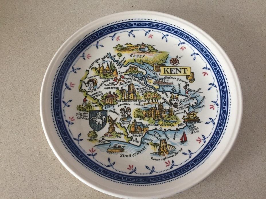 Staffordshire Asiatic Map of England Plate  English Tableware ~ 8