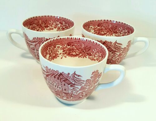 Longport Staffordshire China Avon Royal Tunstall Tea Cups Set of 3