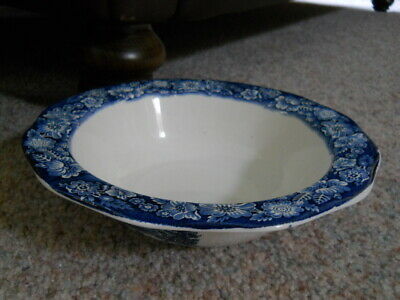 LIBERTY BLUE Boston Tea Party Collectors Bowl Staffordshire Ironstone England