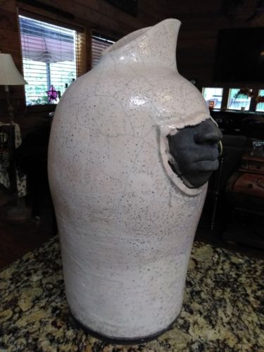 Rare Robin Hodges Double Sided Face Vase  19-3/4