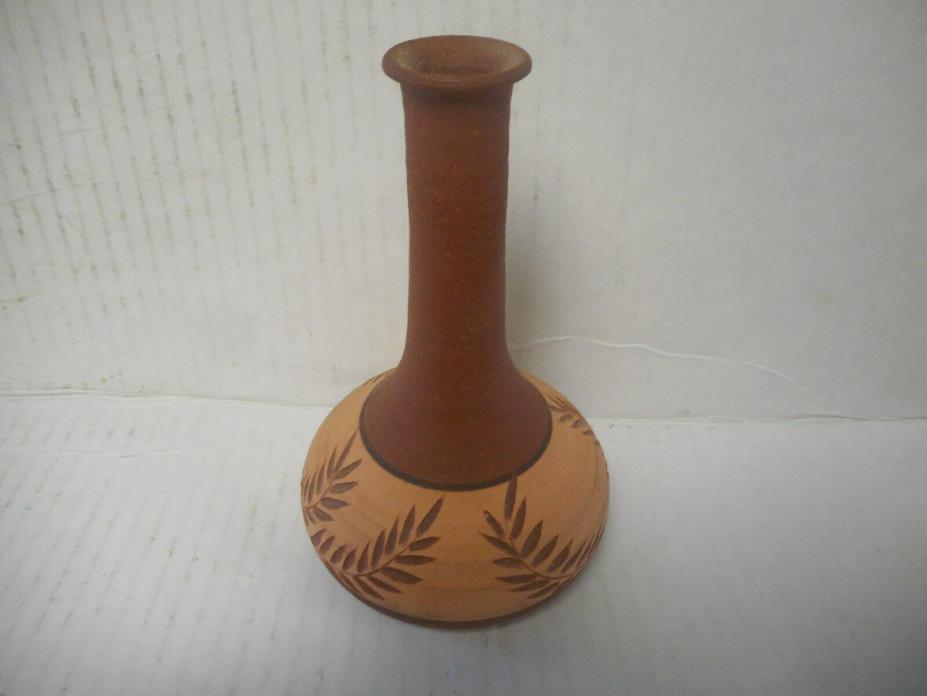 Small Vintage Hungry Horse Pottery Bud Vase from Cardwell Montana Signed Wright