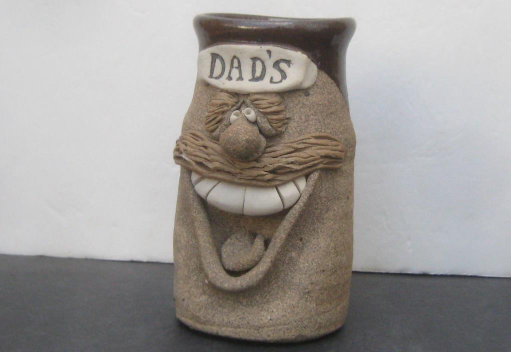 Pottery Stoneware Man Cup with Mustache 3D Funny Face Coffee Mug Dad's