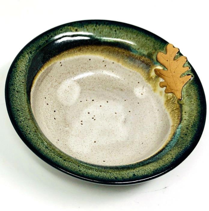 Biltmore Inspirations Bowl by Lisa Conard Hand Made Pottery Stoneware Leaf Green