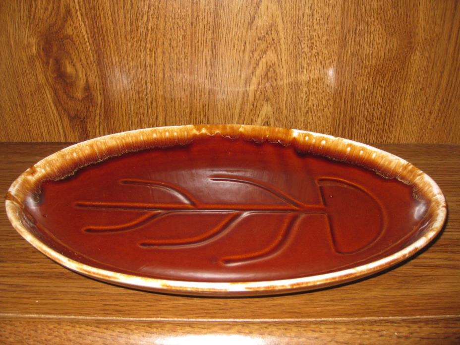 M C P Brown Drip Platter Made in USA - 13 1/4