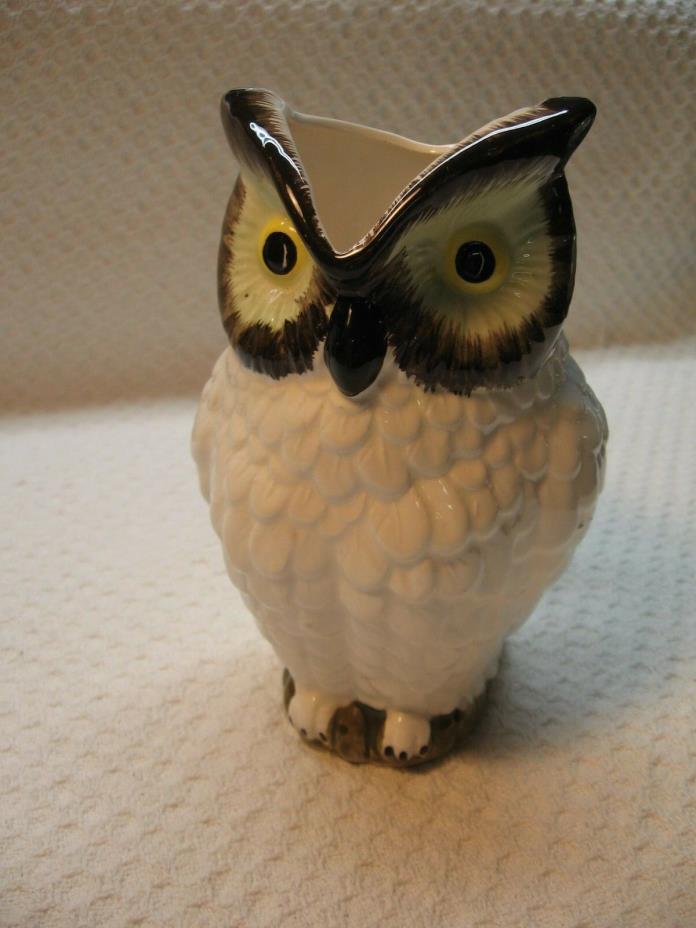 Owl Figurine Ceramic Pitcher