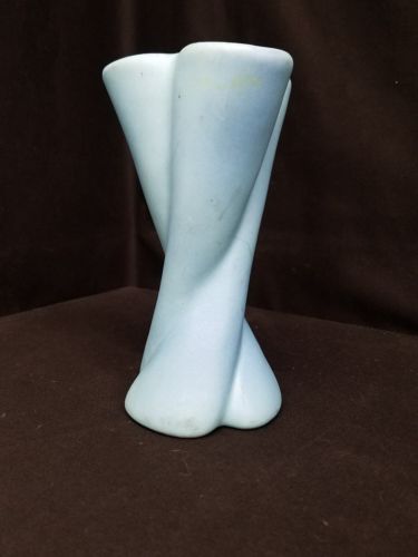 Van Briggle Pottery  Twist Art Deco Vase blue