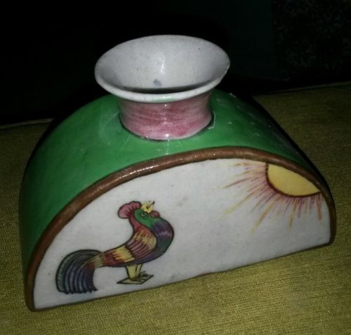 Art Deco 1930s 1940s Persian Pottery Vase Iran Persia Qajar Papillo Curio? RARE