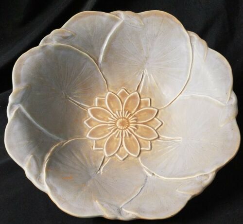 WELLER POTTERY PUMILA FROG FLOWER WATER LILY CONSOLE BOWL