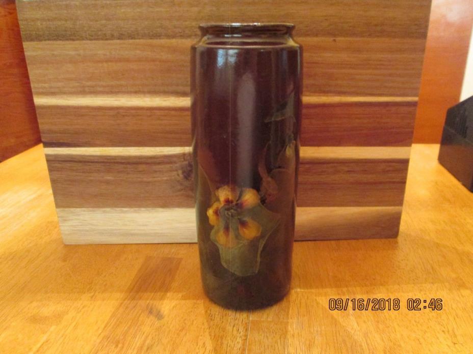 NICE! 11 inch tall pottery floral vase Weller