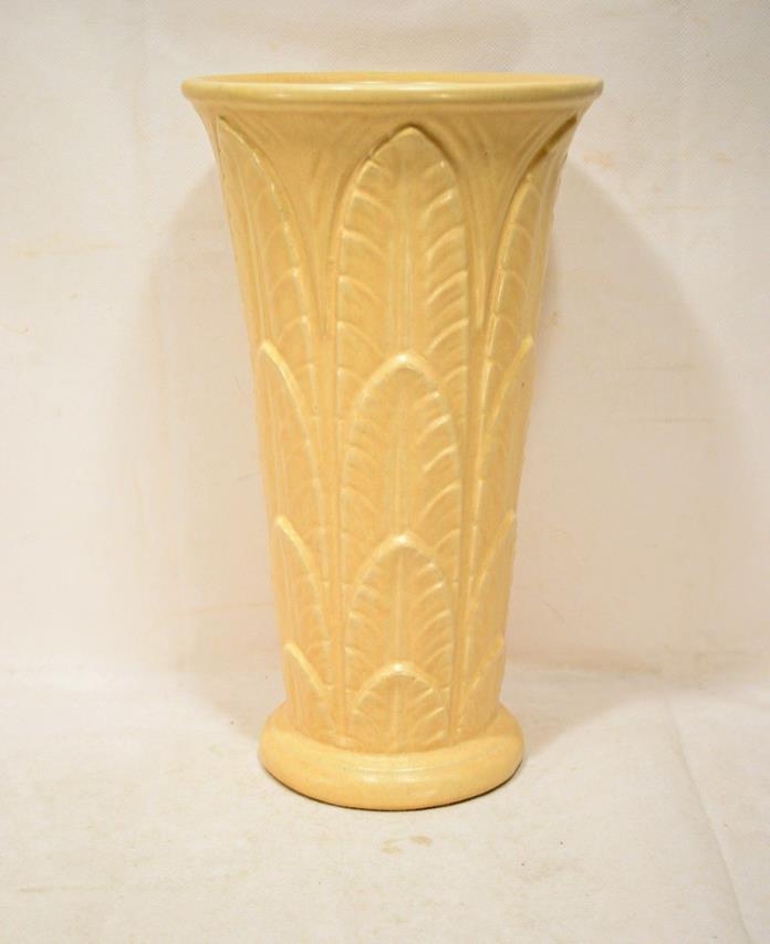 Big Weller Art Deco Crystalline Vase - Rare Pattern - MINT