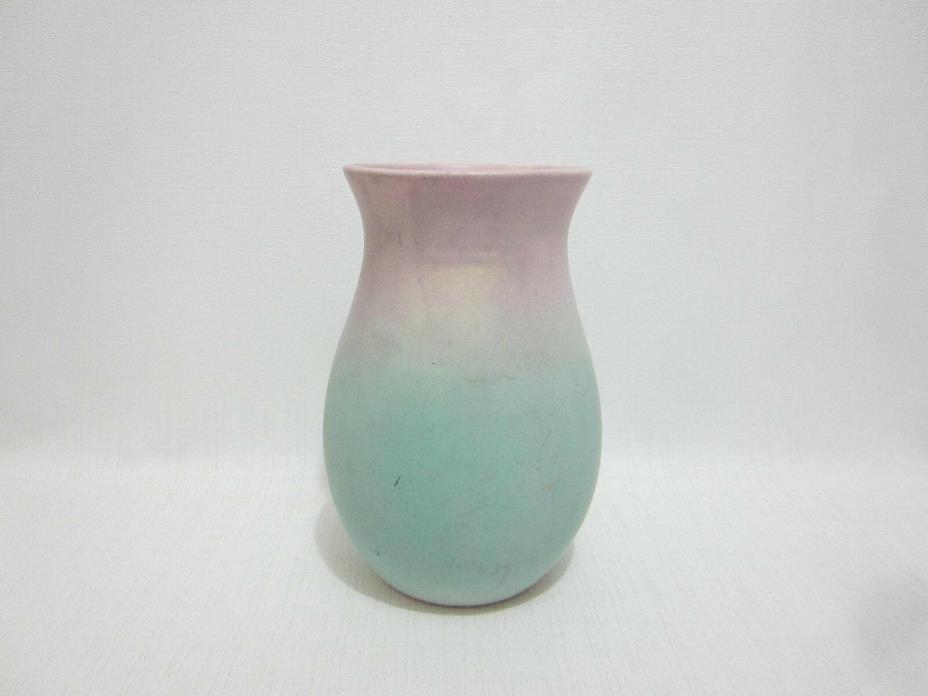 Vintage WELLER Vase Pastel Pink Blue 7.25