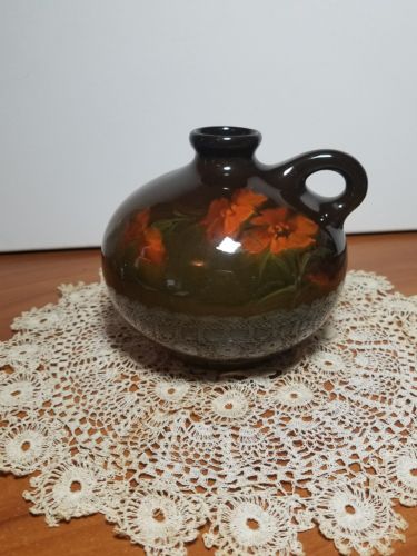 Antique Weller Louwelsa Brown Glaze Floral Design Jug # X108