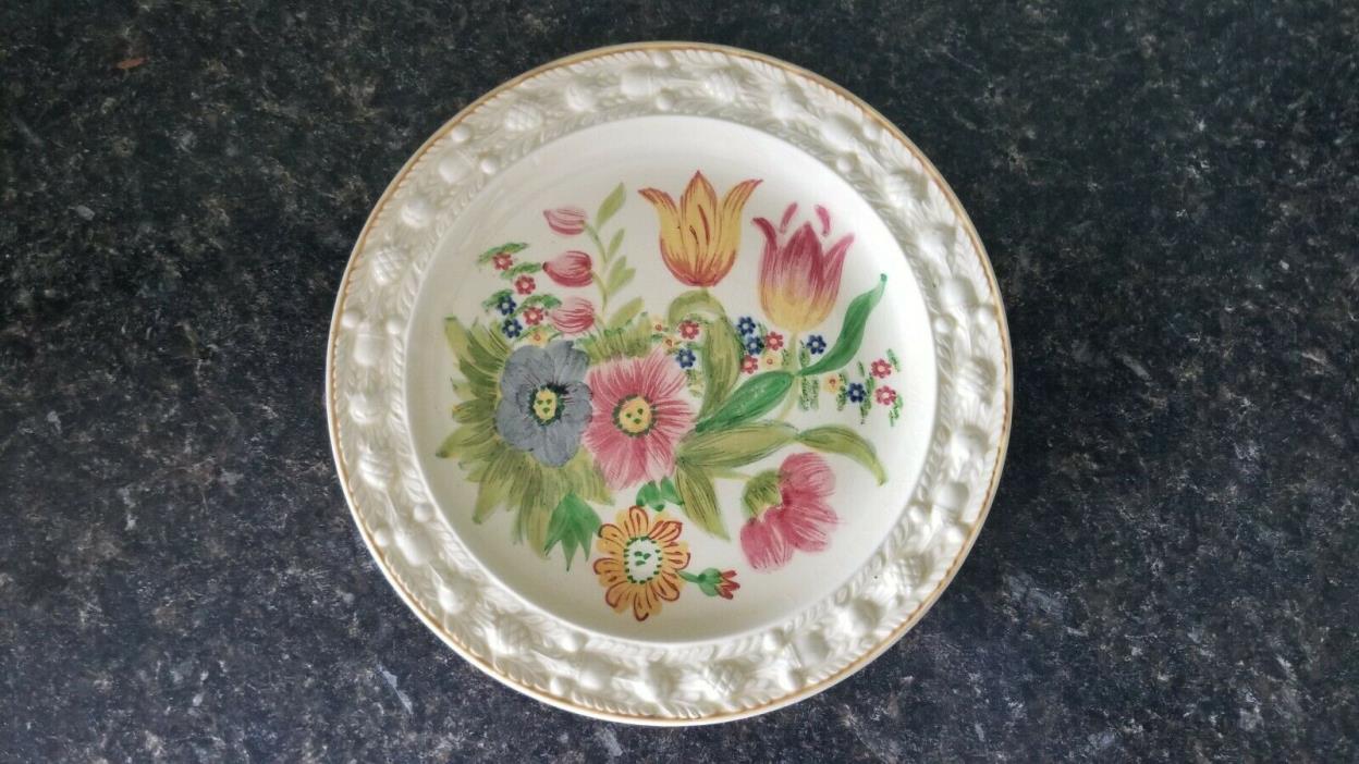 Antique Adams Royal Ivory Titian Ware Hand Painted Floral Plate (