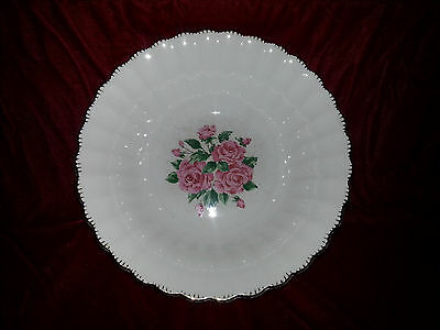 Vintage Replacement 1950s Kraftex brand 22 k gold and rose serving bowl  #  1715