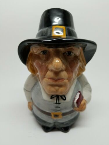 Vintage Staffordshire Toby Character Jug Puritan 6 inches Tall