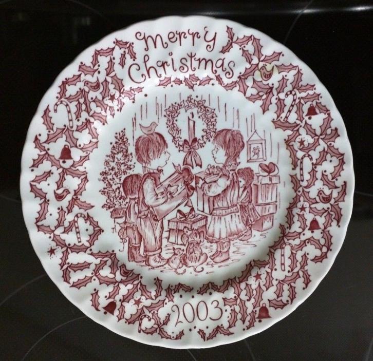 Norma Sherman Royal Crownford Staffordshire Merry Christmas Plate UK NEW 2003