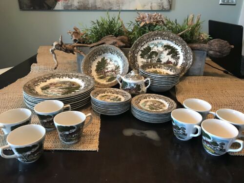 Staffordshire Country Style China Set For 8
