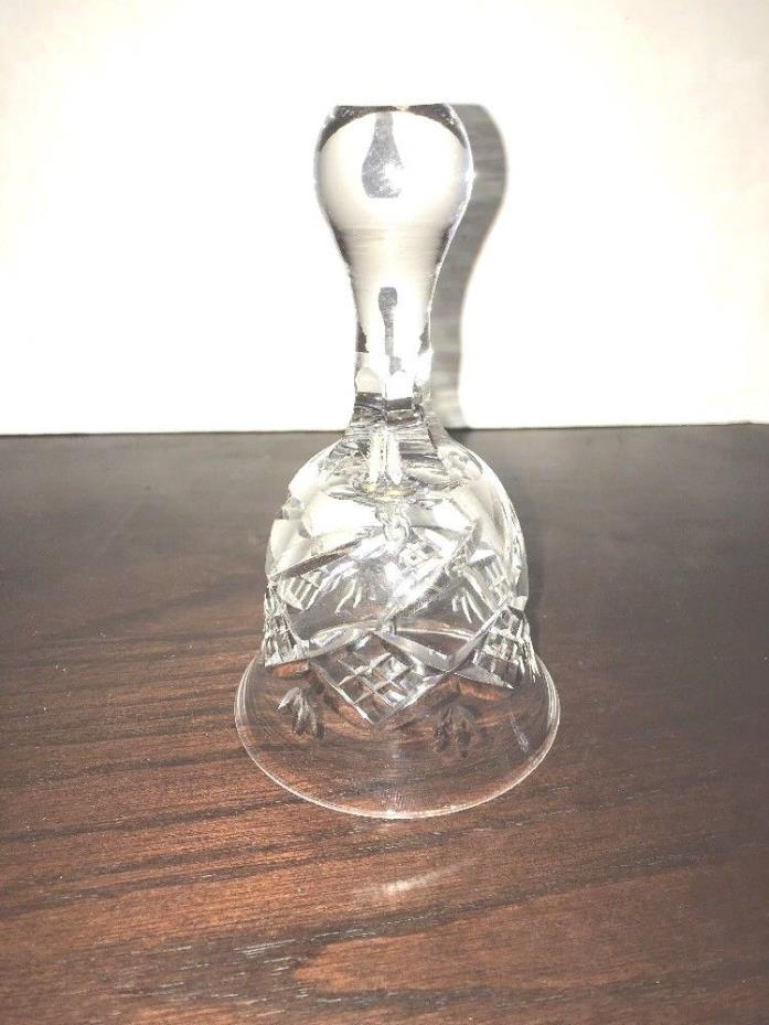 Vintage Collectible Glass Crystal Bell Made In Scotland 5 1/4” X 3”