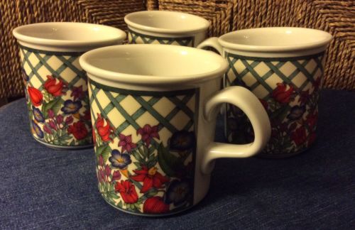 DANSK NORDIC GARDEN Lot of 4 coffee mugs