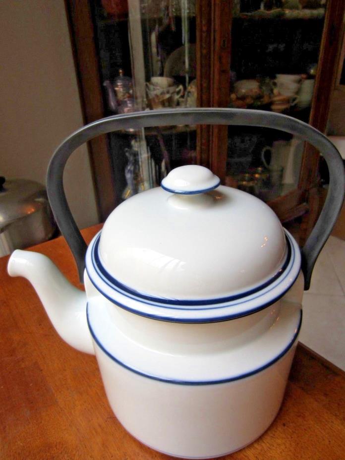 Dansk Bristro  Blue & White 5 Cup  Lidded Coffee/Tea Pot, 7