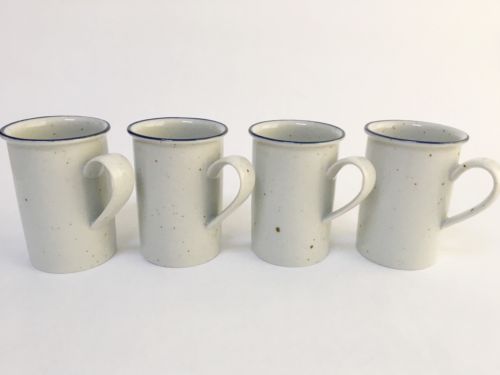 Vintage Dansk Blue Mist Coffee Mug Set of 4 Mugs