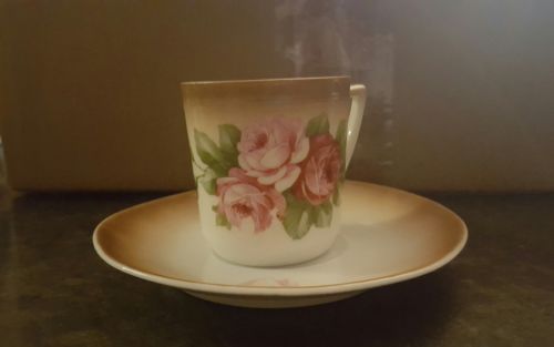 CT ALTWASSER GERMANY CUP AND SAUCER, Pink Roses