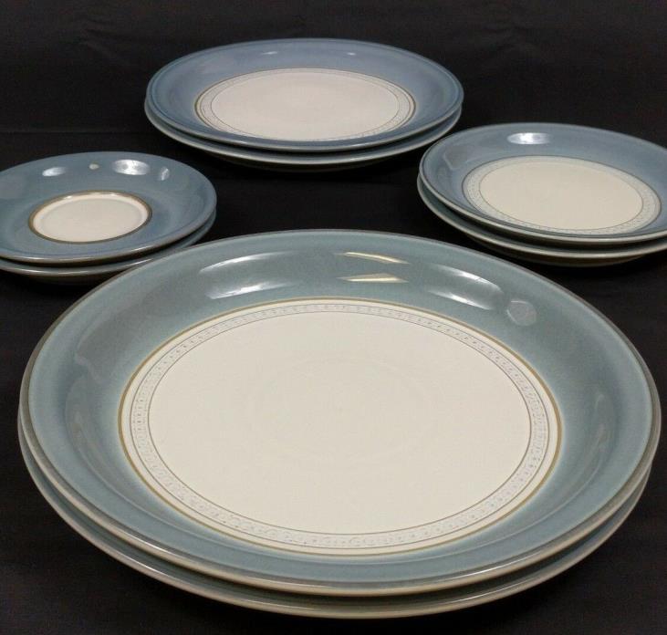 Stoneware Plates Vintage Denby Castile Plates Dinner Salad Side and Tea Lot of 8