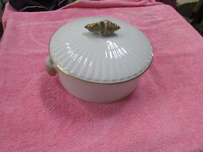 Stafford Porcelain - Golden Sea Shell - Covered Dish - Oven To Tabletop