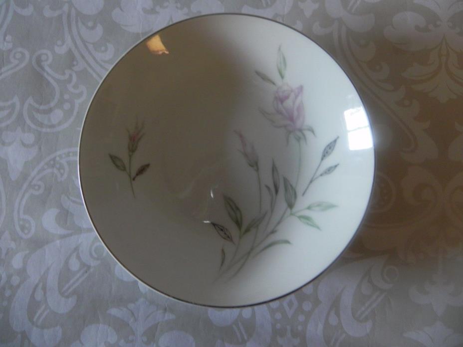 Celebrity Fine  China Zephyr Rose Cereal/Dessert Bowl Japan Vintage Silver Trim