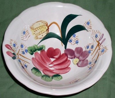 Ceramic Hand-Painted Floral Pattern 9½