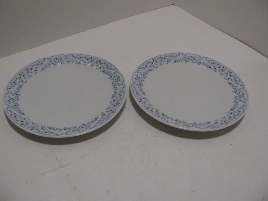 2 - Wunsiedel Retsch Bavaria Porcelain Blue/White Salad/Dessert Plate - Floral