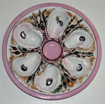 Antique Round UPW (Union Porcelain Works) Oyster Plate, Extensive Nautical Items