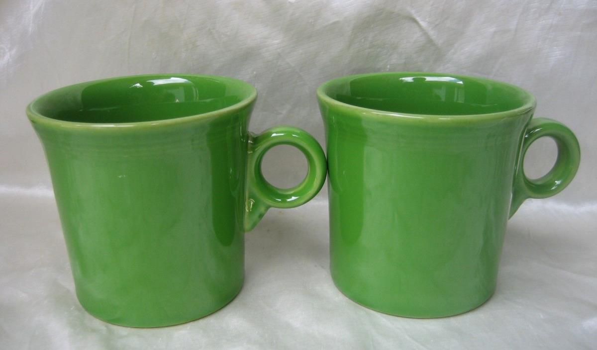 (2) Fiesta Shamrock Green Mugs