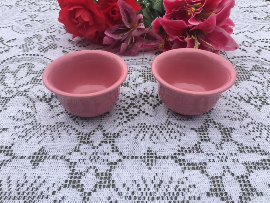 FIESTA ROSE pink Set of 2 BOUILLON BOWLS Fiestaware bouillonbowl