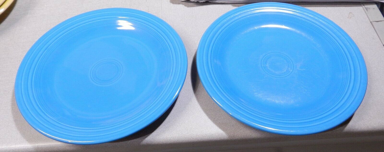 2 Homer Laughlin  Fiesta  Blue   Dinner Plates  10 1/2