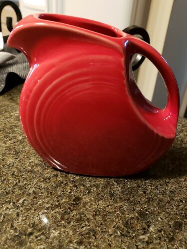fiesta scarlet small juice pitcher 28oz. Excellent unused condition  free ship!
