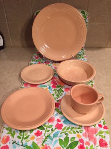 Fiesta Retired Apricot 6 Piece Place Setting